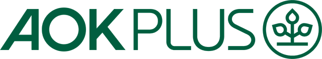 Logo von AOK PLUS – Die Gesundheitskasse für Sachsen und Thüringen.