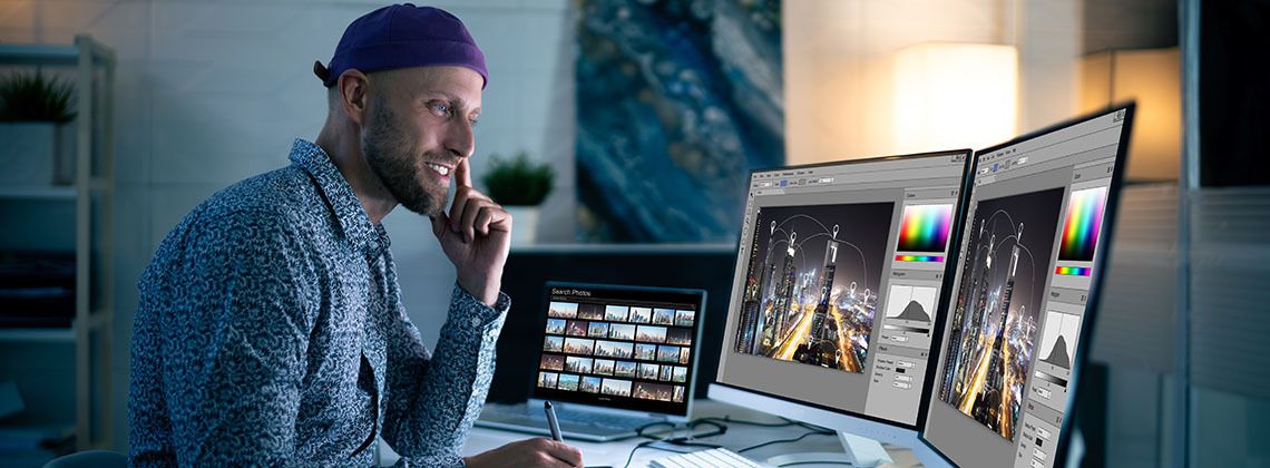 Fotodesigner bei der Arbeit.