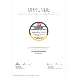 Corporation award servicepreis2018 urkunde