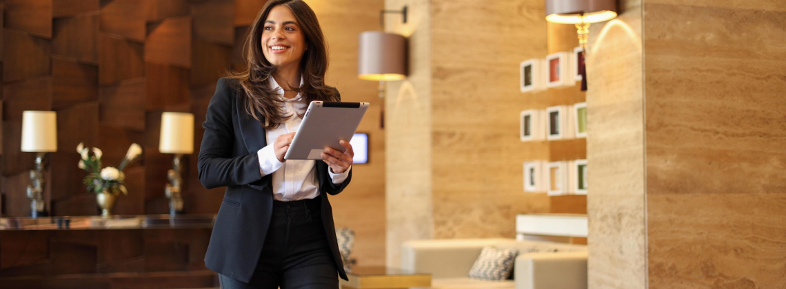 Bild von Kauffrau/-mann für Hotelmanagement